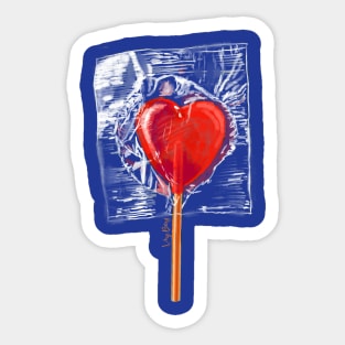 Heart Lollipop Sticker